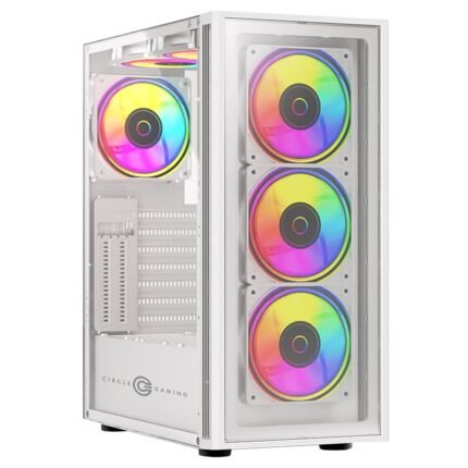 CIRCLE ELEGANTOR X5 ARGB (White) GAMING CABINET