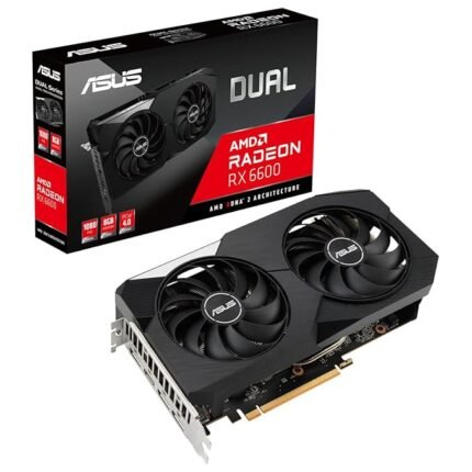 ASUS Dual Radeon RX 6600 8 GB GDDR6 RAM PCIe 4.0 Dual Fans Desktop Graphic Card