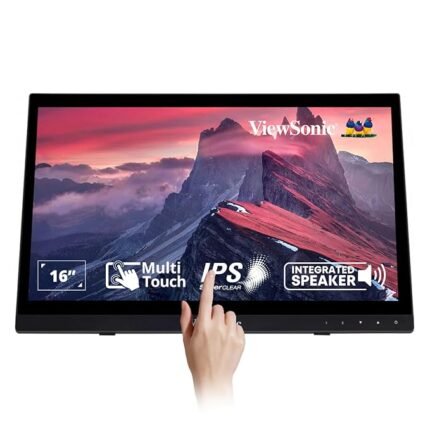 ViewSonic (USA Brand)-TD1630-3 40.64 Cm(16") Touch Portable Monitor with10-Point Capacitive Touch | Advanced Ergonomic | 7H Hardness Screen | EyeCare | Integrated Speakers| VGA| HDMI |USB 2.0 Type B