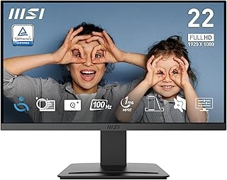 MSI PRO MP223 E2 21.45-Inch Full HD Office Monitor - 1920 x 1080 Resolution, 100Hz, Eye-Friendly Screen, Tilt-Adjustable - HDMI 1.4b, DisplayPort 1.2a