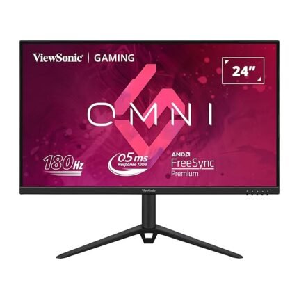 ViewSonic (from USA)-VX2428J 60.96Cm (24'') FHD Fast IPS 180Hz Gaming Monitor with 0.5ms, Full Ergonomics, HDR10, AMD FreeSync, Premium AdaptiveSync, ClearMR,104%