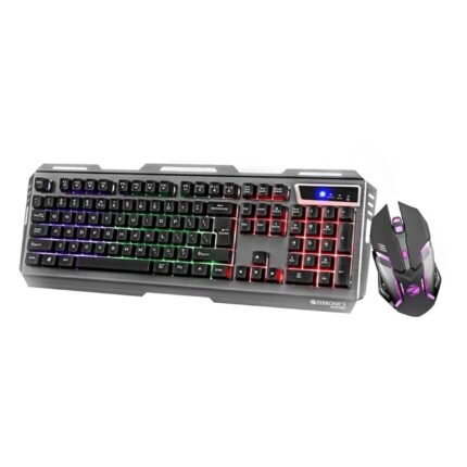 Zebronics Transformer Gaming Keyboard and Mouse Combo Multimedia keys and Gaming Mouse with 6 Buttons, Multi-Color LED Lights, High-Resolution Sensor with 3200 DPI(Black)